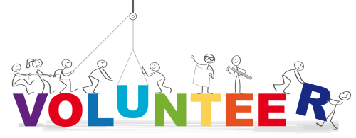 Volunteering,Team,And,The,Word,Volunteer,Vector,Illustration,Concept,-